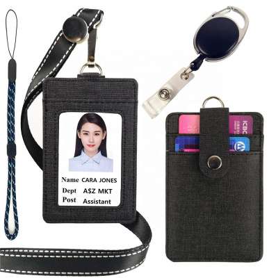 New fashion Durable Fabric card holder id name tag badge holder vertical