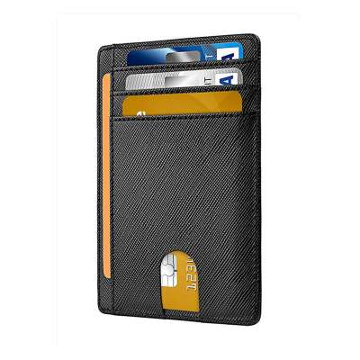 Fashion classical custom men women card case cover soft leather slim wallet for gift