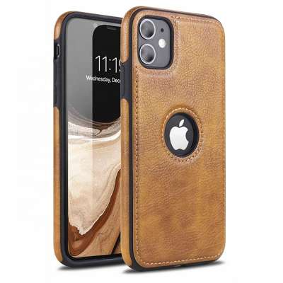 Custom Luxury Vintage PU Leather Back Ultra Thin Case for iPhone 11 Pro Max Cover Business Shell Phone Case