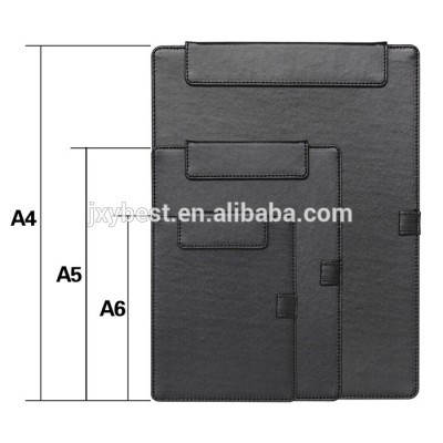 Menu holder manufacturer custom leather clip A4 A5 A6 sizes menu holder