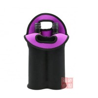 2 bottle neoprene insulated carrier tote bag water wine bottle holder sleeve