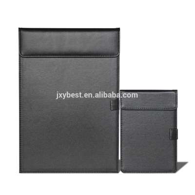 Factory Custom PU Leather Clipboard / Writing Portfolio / Folder / Menu Note Board with Pen Clip for Office /Restaurant