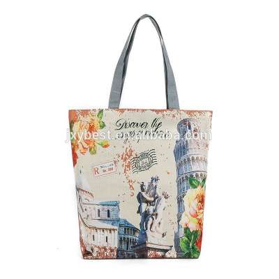 Factory wholesale Reusable Grocery Canvas Bag Durable with double stitch two shoulder straps Canvas tote bag